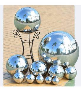 lot 6623 image: 25 cm10 inch Diameter Gazing Globe Mirror Ball,Silver Stainless Steel Polished Reflective Smooth