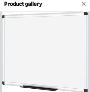 lot 6624 image: VIZ-PRO Magnetic Dry Erase Board, 48 X 24 Inches, Silver Aluminium Frame