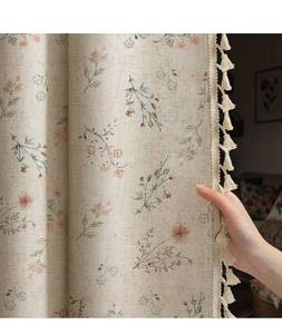 lot 6634 image: Boho Floral Spring 100% Blackout Curtains 84 Inch Length 2 Panels Set,