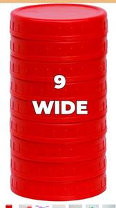 lot 6651 image: 9 Wide Mouth Mason Jar Lids with Silicone Ring,Thickened Leak-proof Lids Fit Ball