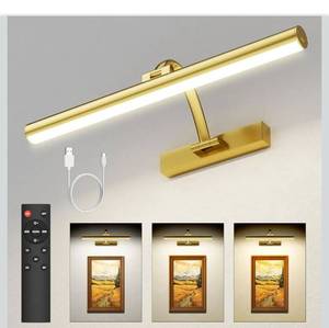 lot 6652 image: Picture Lights for Wall, 16.5 Rechargeable Art Light with Remote & Timer, 5200mAh Battery Operated Poster Lights, 3 Color Modes & 3 Brightness Levels for Pictures, Gallery, Frame (1 Pack)