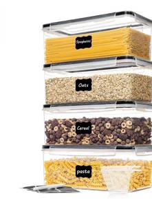 lot 6653 image: Airtight Food Storage Containers with Lids 4PCS Set 3.2L, Plastic