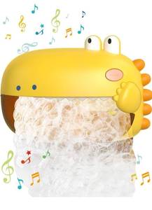 lot 6654 image: Lehoo Castle Baby Bath Toys, Dinosaur Bath Bubble Machine, Bath Toys for Kids Ages 1-3, Automatic Bathtub Toys Bubble Maker Gifts for Boys Girls, Yellow