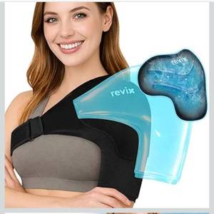 lot 6665 image: REVIX Triple-Layer Gel Shoulder Ice Pack Wrap for Rotator Cuff, Reusable Ice Pack Shoulder Brace