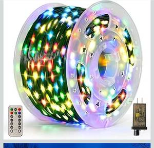 lot 6669 image: Christmas Lights 1200 LED 394 FT, IP67 Waterproof Christmastree Lights with 8 Modes, Remote Control 3 Timers & Memory Function Xmas Decorations