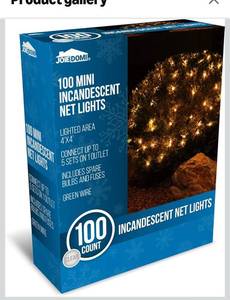 lot 6671 image: Joiedomi Christmas Net Lights,100 Warm White Net Lights for Indoor & Outdoor Decorations
