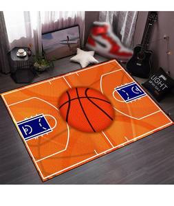 lot 6677 image: Basketball Court Rug 45x6, Sports Rugs for Boys Bedroom, Basketball Carpet Decor
