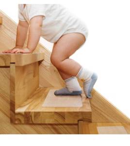lot 6683 image: Butizone Stair Treads Non Slip 6 x 30, 15-Pack Pre-Cut Clear Anti Slip Strips for Wooden Steps Indoor,