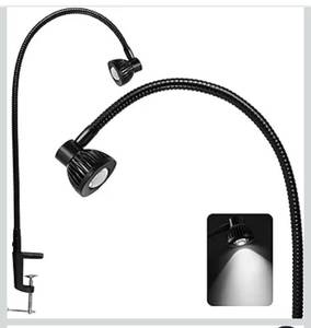 lot 6700 image: Hersi 5w 30 Long Swing Arm 110v220v Desk Lamp Metal Architect LED Task Light with Clamp, Adjustable Folding Twin-Arm Clip-on Table Lamp,Black