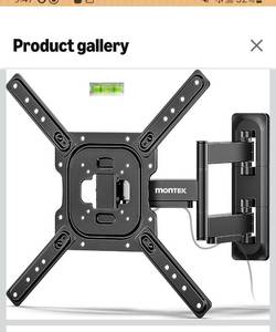 lot 6723 image: monTEK Full Motion TV Wall Mount for 23-65 Inch Flat &amp Curved TVs and Monitors, Swivel &amp Tilt Articulating Bracket