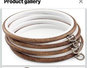 lot 6731 image: joybest 15 Pieces 6 Inch Round Embroidery Hoops Display Frame Circle