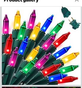 lot 6748 image: Joiedomi Multicolor Christmas String Lights,300(3x100) 64.2FT Christmas Fairy Tree Lights Plug in for Indoor Outdoor Xmas Decorations