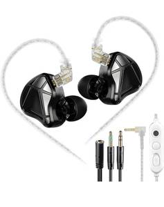 lot 6751 image: KZ Axas Gaming Earbuds Wired with Mic for PS4 PC Xbox PS5, Noise Isolation IEM for Gaming with Low Latency, Comfort-Fit Earphones for Laptop, Consoles and Mobile (Black, Mic)