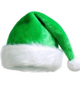 lot 6801 image: Queenmore Adults Christmas Santa Claus Hat, Plush Santa Cap, Velvet Headwear, Lined and Fabric-Shedding Resistant