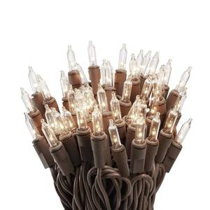 lot 6815 image: Vigdur 21ft 100 Count String Lights on Brown Wire Cord, UL Approved for IndoorOutdoor Use, Connectable 120V Clear Outdoor Lights for Xmas Patio Home Party Garden Decor(Warm White)