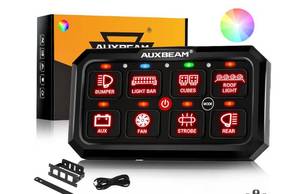 Auxbeam 8 Gang Switch Panel Bluetooth Control Auxiliary Switch Panel - Retail $200
