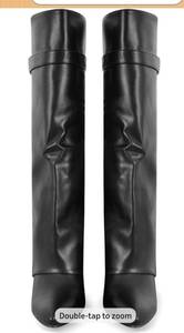 lot 6825 image: Womens Wedge Boots Pointy Toe Slouchy  size 10M