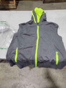 lot 6833 image: Previn Mens Sleeveless Hoodie Casual Slim Fit Zip Up Drawstring Plain Tank Top Hooded Vests