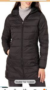 lot 6839 image: Amazon Essentials womens Lightweight Water-Resistant Packable Hooded Puffer Coat medium