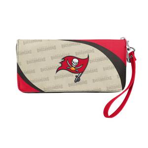lot 6840 image: Littlearth NFL Tampa Bay Buccaneers Curve Zip Organizer, Team Color, 8 x 4 x 1