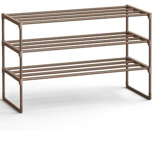lot 6880 image: SONGMICS Shoe Rack, 3-Tier Shoe Organizer