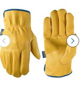 lot 6893 image: Wells Lamont Medium Yellow Leather Everyday Gloves 1 -Pairs