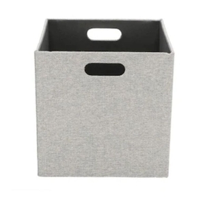 lot 6900 image: allen  roth Small Gray Fabric Decorative Bin