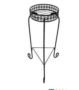 lot 6916 image: allen  roth 27.3-in H x 10-in W Black IndoorOutdoor Round Steel Plant Stand