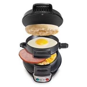 lot 3005 image: Hamilton Beach Breakfast Sandwich Maker - Black - 25477