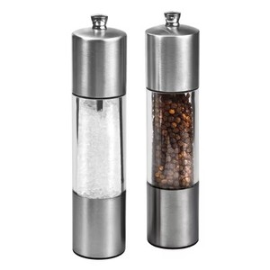 lot 3042 image: Cole & Mason 8 Stainless Steel Salt and Pepper Mill Set