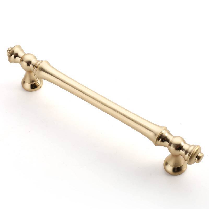 lot 50264 image: Asidrama 10 Pack 5 Inch(128mm) Brushed Brass Kitchen Cabinet Handles, Gold Cabinet Pulls Kitchen Cabinet Hardware for Cupboard Drawer Pulls - Retail $32