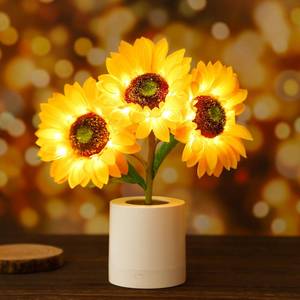 lot 22644 image: WSYEAR Sunflower Gifts for Women-Sunflowers Flower Lamp Night Light for Bedroom Decor,Valentines Day Birthday Gifts for Her Mom Wife Friends Girlfriend Teacher Grandma - Retail $26