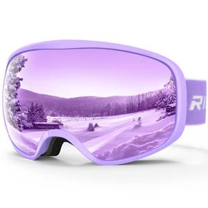 lot 22655 image: RIOROO Kids Ski Goggles for Boys Girls Aged 3-14, 100% UV Protection OTG Ski Goggles - Retail $20