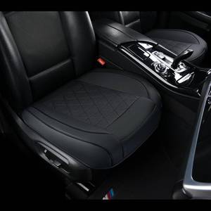 lot 33228 image: Lxvunan Luxury Leather Front seat Cover, Non Slip All Inclusive with Storage Bag, Suitable for 95% Sedan, SUV, Truck, 1 Piece Black - Retail $13