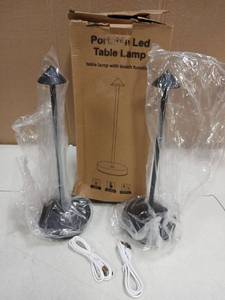 lot 33236 image: Portable LED Table Lamp with Touch Function - Retail $15