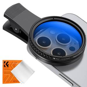 lot 33247 image: K&F CONCEPT 52mm Clip-on CPL Phone Camera Lens Filter Kit, Circular Polarizer Polarizing Filter Compatible with iPhone 17 16 15 14 13 12 11 - Retail $17