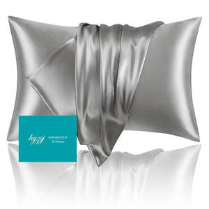 lot 33250 image: Mulberry Silk Pillowcase for Hair and Skin Queen Size 20X 30 with Hidden Zipper, Softer Than Silk Pillow Cases Queen Smooth Cooling Pillow Covers for Sleeping(Grey,Queen,1Pcs) - Retail $6