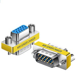 lot 41310 image: LNHCAW VGA Male to Female Adapter 2-Pack HD15 Gender Changer Coupler for Monitor, Projector, Display(2, Male to Female) - Retail $6