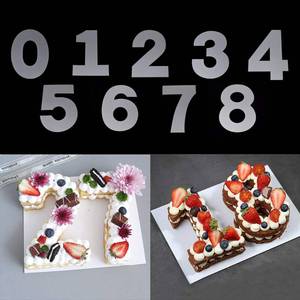 lot 41314 image: RAYNAG 0-8 Cake Number Stencils Flat Plastic Numbers Cutting Templates Molds 6 Inch Numerical Stencils for DIY Numbers CakesCookies - Retail $7