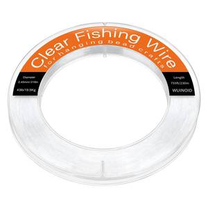lot 41331 image: Clear Fishing Line Wire 755 ft, Invisible Monofilament Fishing Line Wire, Nylon String for Hanging Balloons Garland Crafts Picture Decorations, Clear String Threads Cords WUINOID - Retail $6