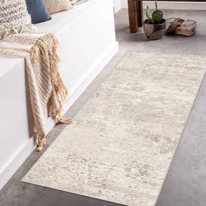 lot 50678 image: Art&Tuft 2x5 Runner Rug - Washable Runner Rugs, Non-Slip Runner Rug for Hallway, Low-Pile 2x5 Rug Runner Kitchen Laundry Room Rug Throw Carpet for Entrance Bedroom Living Room, Beige - Retail $25