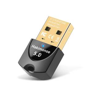 lot 58642 image: Hakimonoe Upgraded Bluetooth 5.4 Adapter for PC Laptop, Wireless USB Transmitter Dongle for Desktop Windows 11 10 8.1 7, Plug n Play Bluetooth Headphones Headset Speaker Mouse Keyboard Game Controller - Retail $10