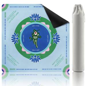 lot 58643 image: Mikccer Mahjong Mat, 32.2x32.2 Inch Non-Slip and Noise Reduction Mah Jong Table Mat,Gaming Mat with Carrying Bag for Mahjong, Poker, Board Games, Dominoes - Retail $31