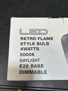 lot 22841 image: FLSNT LED retro flame 12 pack lightbulbs