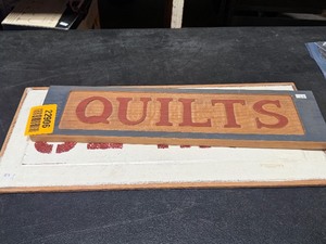 lot 22906 image: 2 Quilts signs