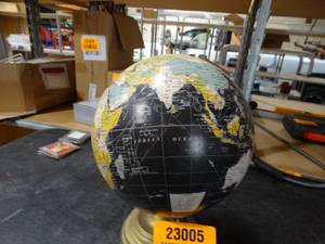 lot 23005 image: Black & Gold World Globe