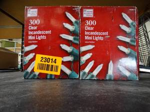 lot 23014 image: 2 New boxes of 300 ct White Christmas Lights