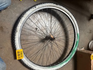 lot 23073 image: Good 28 x 1.95 Bicycle Tire, Tube & Rim.