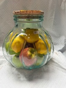lot 23038 image: Class Jar Full of Fake Fruit