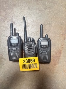 lot 23069 image: Lot of 2 Kenwood & 1 Arcshell Walkie Talkies.